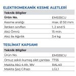 Klauke EMS 55 CU Elektromekanik Mandallı Kesme Aleti - Görsel 3
